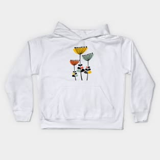 Mid Century Modern Flowers 8 Kids Hoodie